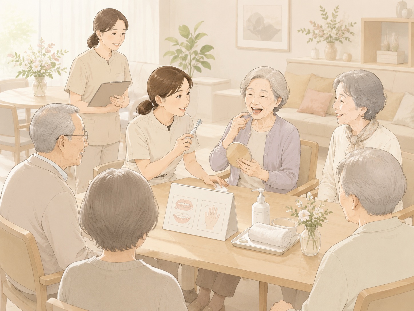 介護施設でのイベント・ケア提供イメージ